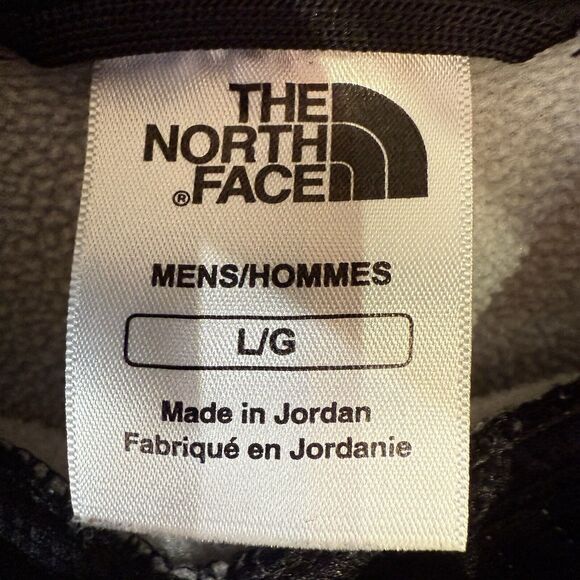 North Face Gray Gold‎ Hoodie Pullover Sweatshirt Pockets Sz L Please Read - Picture 2 of 14